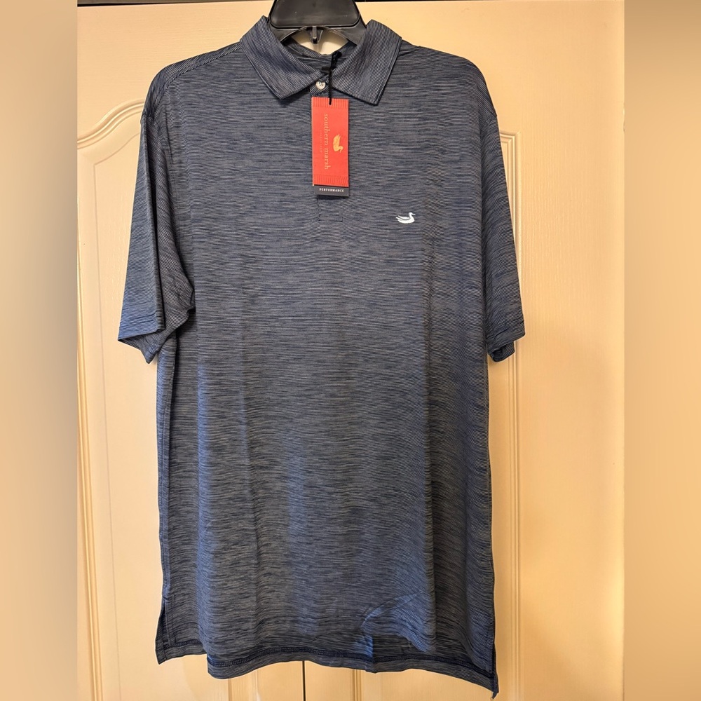 Southern Marsh Marathon Navy Polo